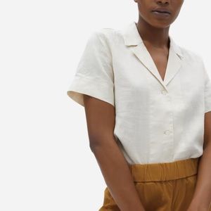 Everlane The Linen Short-Sleeve Notch Shirt